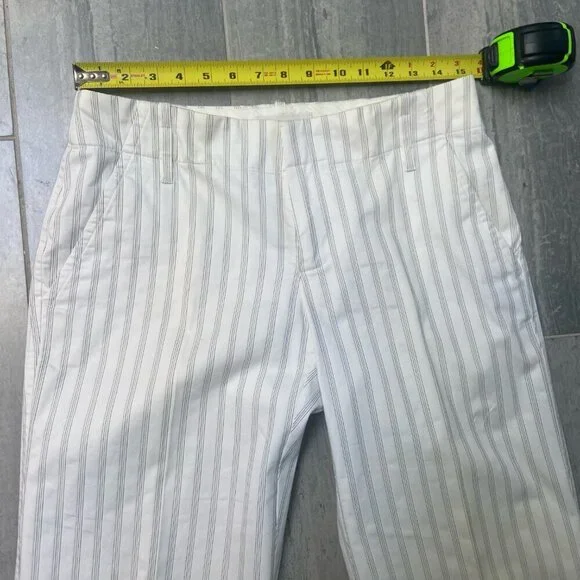 Banana Republic Striped Wide Leg Lined Trousers Dress Pants Slacks White Size 6 - Picture 5 of 10